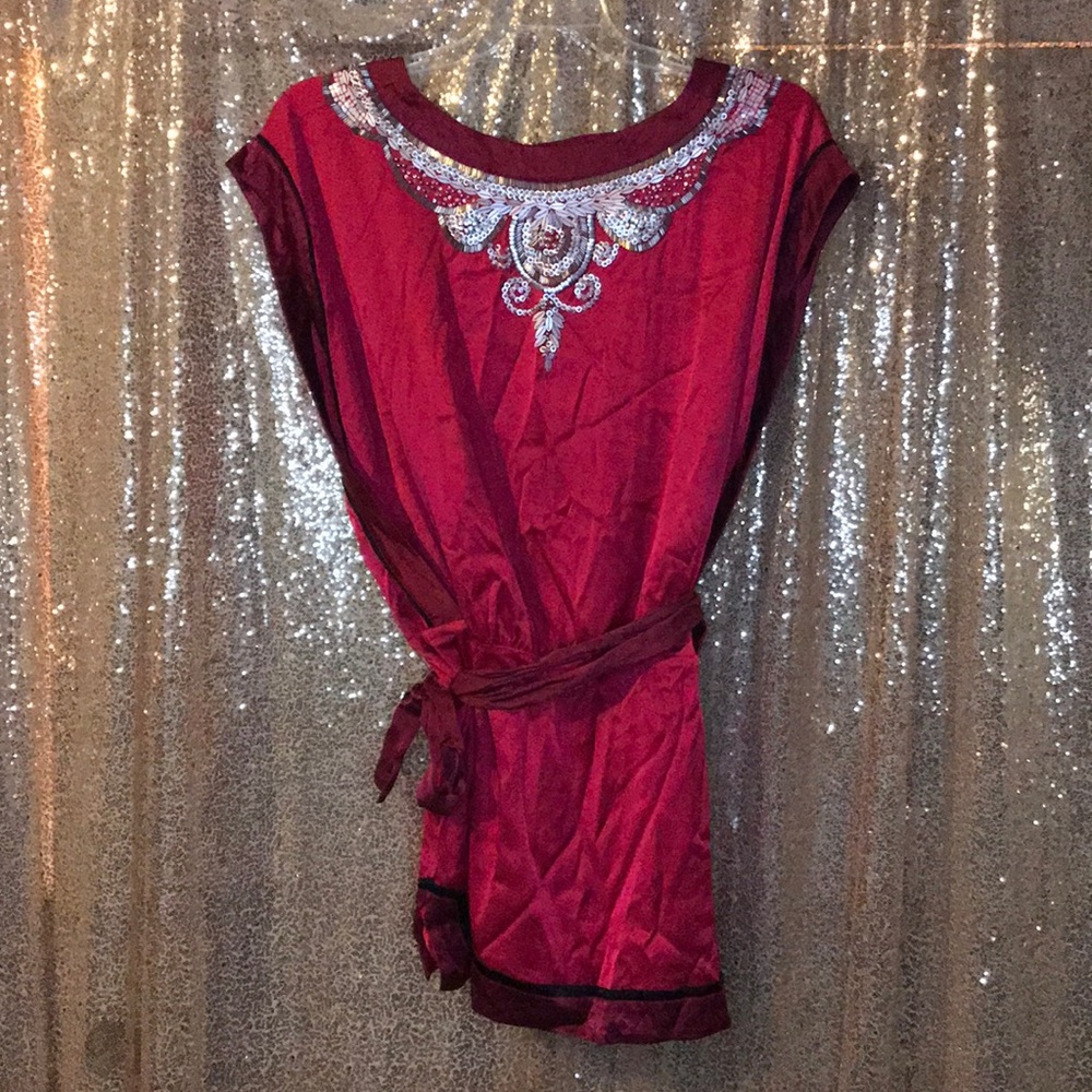 Bebe pink silk mini party dress